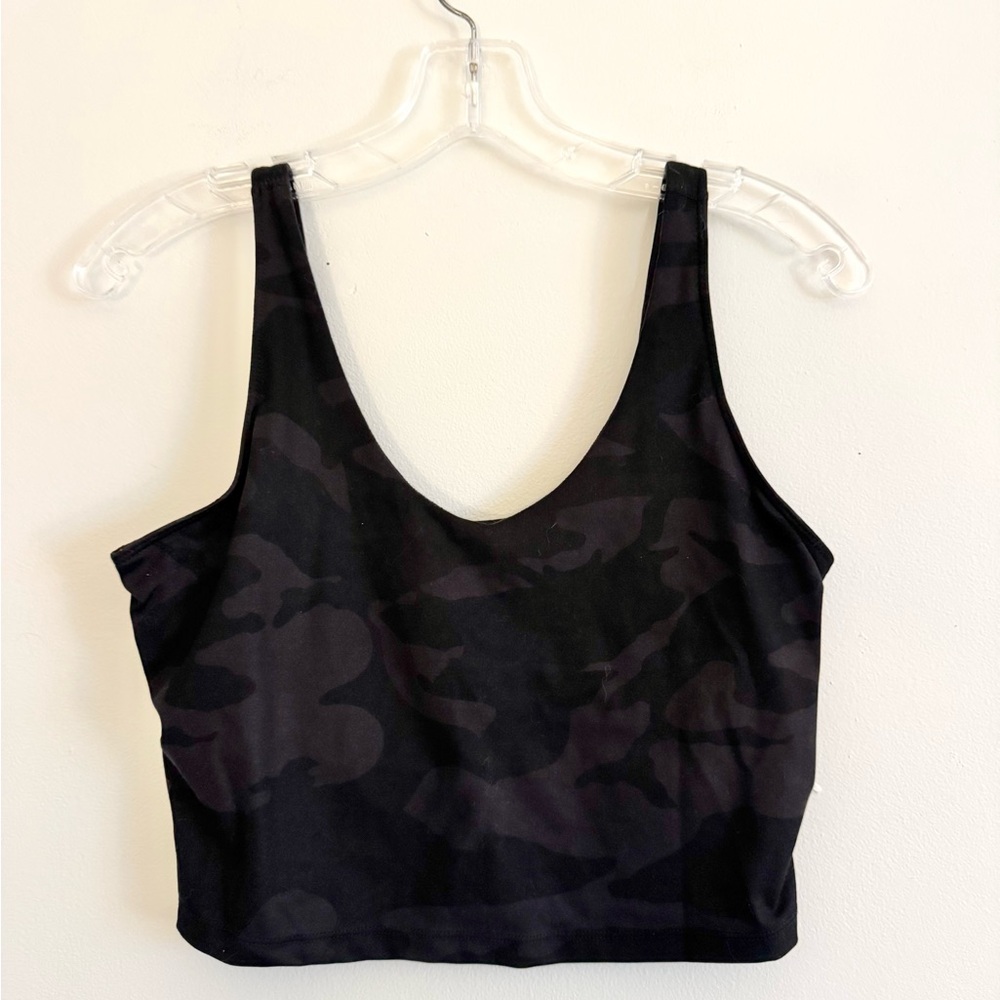 90 Degrees Black Camouflage Crop Top M
